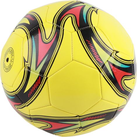 Ballon de football standard taille 5, étanche, résistant, jaune, pour 11 personnes, idéal pour l'entraînement et la compétition. (1/4)