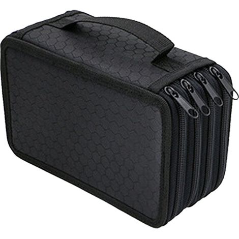 Boite A Crayons - Boite De Rangement 4 Niveaux Avec Fermeture Eclair - Pour Crayons De Couleur Et Pinceaux - 1 Pièce (1/5)