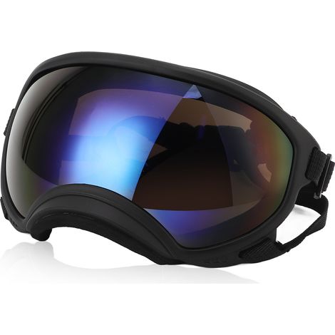 Lunettes pour chien anti-UV, résistantes aux chocs, élastiques et réglables, pour chiens de grandes races, lunettes de soleil bleues (1/5)