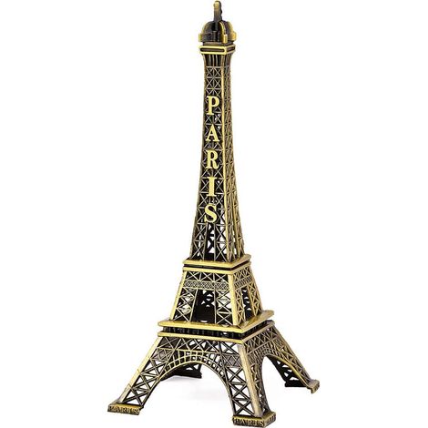 1 Statue Métallique Tour Eiffel, Finition Cuivre Vintage, Décoration Intérieure, Souvenir Paris