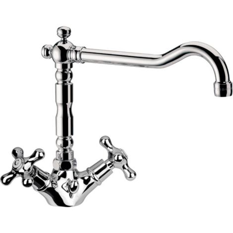 Rubinetto retro con canna antica serie liberty remer (1/3)