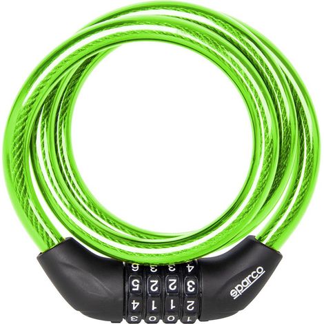 Lucchetto morbido per bici giallo con combinazione Sparco (1/4)