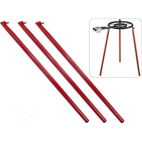 FPLUS juego 3 patas paellero gas , Patas para paelleros gas
Juego de 3 patas.
Realizadas en metal.
Color rojo.
Altura. 74 cms.