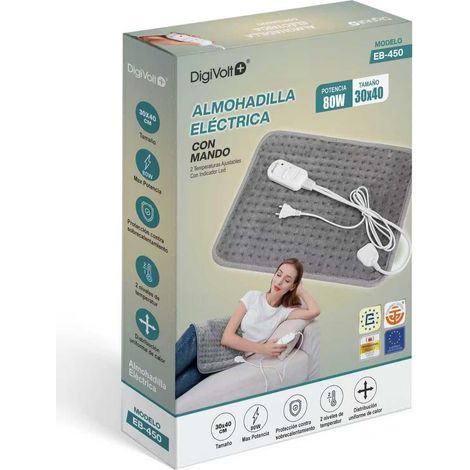 Couverture chauffante DigiVolt, 80 W, 3 niveaux de température, 30 x 40 cm