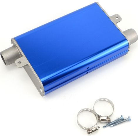Tuyau d'échappement silencieux de 24 mm, système d'échappement amélioré pour voitures diesel, chauffage de stationnement, silencieux avec 2 colliers de serrage et 2 vis (1/5)