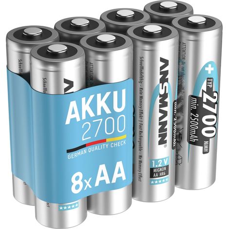 ANSMANN Mignon AA Akku 2700 mAh Hohe Kapazität