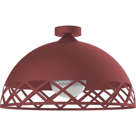LUMICOM  WINDOW Plafoniera, 1xE27, max 42W, metallo, cowhide red, D.60cm (1/4)