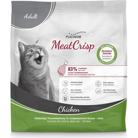 PLATINUM MeatCrisp Poulet Adulte - croquettes pour chat - 400 g
