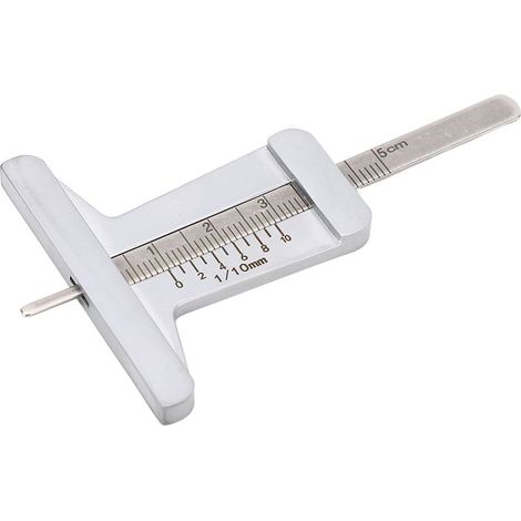 Depth Gauge Jauge de Profondeur de Pneu 0-50mm en Acier Inoxydable Portable pour Voiture et Moto (1/5)