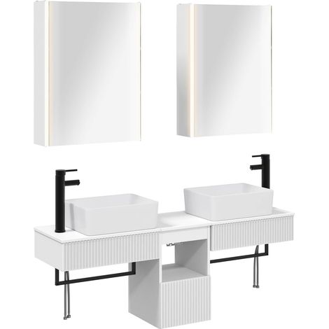 Bathroom Cabinet Set 5 pcs White 53 x 15.5 x 70 cm vidaXL (1/5)