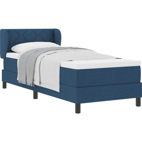 Maison Exclusive - Lit à ressorts avec matelas Bleu 80 x 200 cm tissu