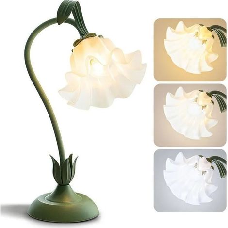 Lampe de lecture en forme de fleur Trois modes d'éclairage - Col de cygne flexible à 360° mununo (1/4)
