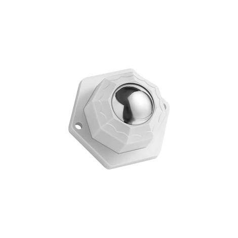 Roulettes auto-adhésives rotatives à 360 °, roulettes de meubles en acier inoxydable forte charge, accessoires quincaillerie domestique Stable et Silencieux(blanc)