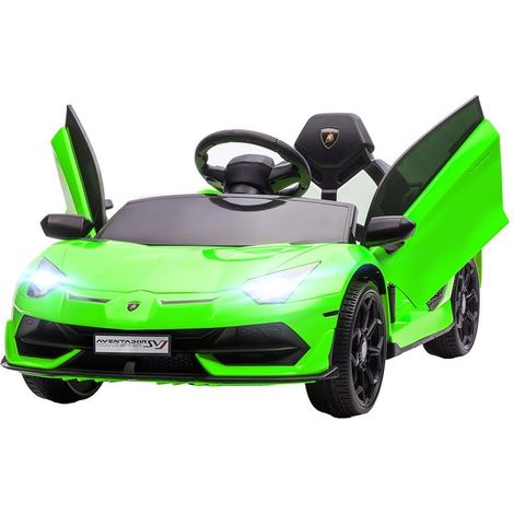 MACCHINA ELETTRICA PER BAMBINI A 12V LICENZA LAMBORGHINI CON CLACSON E TELECOMANDO. 107.5X63X42 CM. VERDE (1/5)
