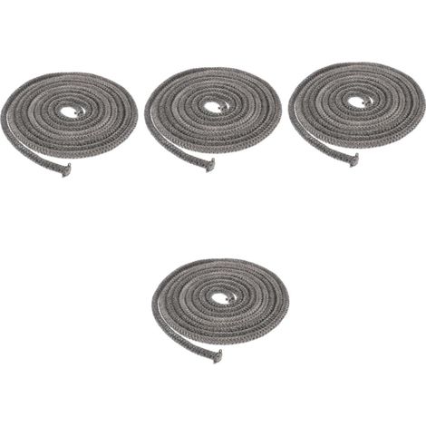4pièces Corde De Joint Étanchéité Pour Poêle à De Ruban Chaleur Remplacement De Joint Pour Porte De Poêle Et Cheminée Design Auto-adhésif Pour Installation Facile (1/5)