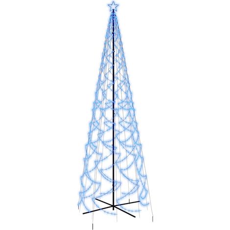 vidaXL LED-Weihnachtsbaum Kegelform Blau 1400 LEDs 160x500 cm