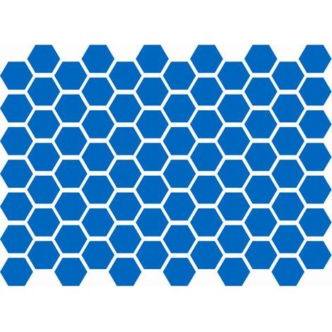 CCYKXA Set of 1 Reflective Sticker, Black, for Helmet, Reflectors for Bicycle, Scooter, Stroller (Hexagon), Blue (1/5)