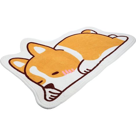 Tapis de Sol Antidérapant à Motif Chien Corgi Orange Tapis Absorbant Décoratif pour Porte 1 Pièce la Cuisine Salle de Bain Chambre (1/5)