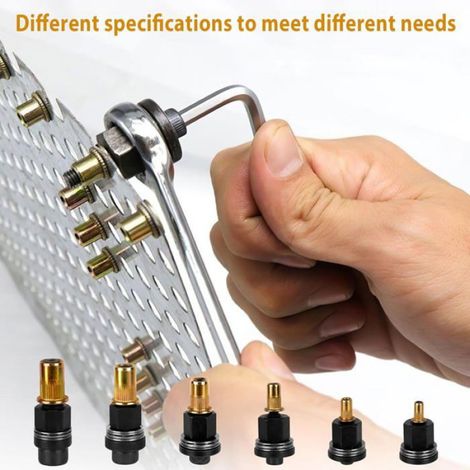 Rivetage Manuel - Adaptateur Riveteuse À Main Pour Écrous À Tête De Rivet M3 M4 M5 M6 M8 M10 - Outil De Rivetage Sans Électricité - Lot De 66 Pièces (1/5)