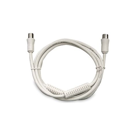 Koaxial Extender Stecker auf Buchse Weiß / 1,5 M + Filter GSC 002601350