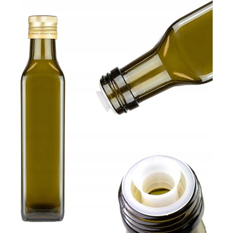 MARASCA, bottiglia da 250 ml con dosatore per olio d'oliva