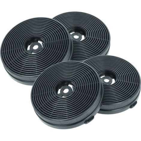 vhbw 4x Aktivkohlefilter kompatibel mit Klarstein Zola Dunstabzugshaube - 13,3 cm