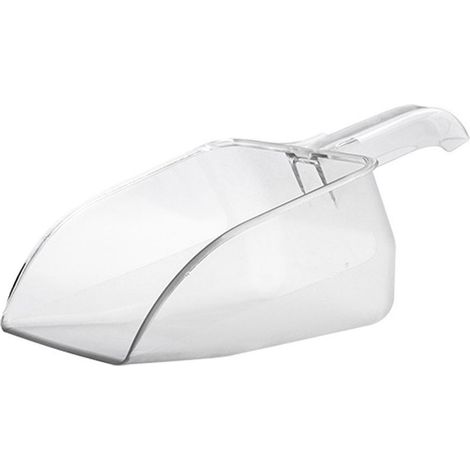 1 Pelle à glace, polycarbonate transparent, bord biseauté, fond plat, pour aliments animaux et café (1/5)