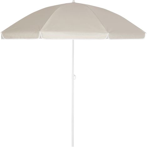Kingsleeve Sombrilla parasol de playa de 180-200 cm Altura y posición ajustable Protección solar - Color a elegir Beige - 200cm