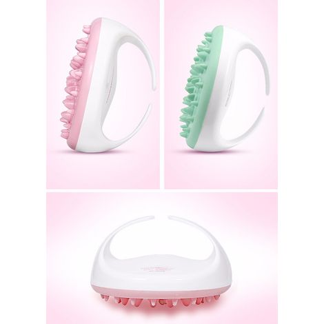 Brosse de massage du cuir chevelu à tête en plastique et caoutchouc, brosse de massage portable pour le bain et la douche, brosse de massage complète du corps, masseur amincissant et beauté (1/5)