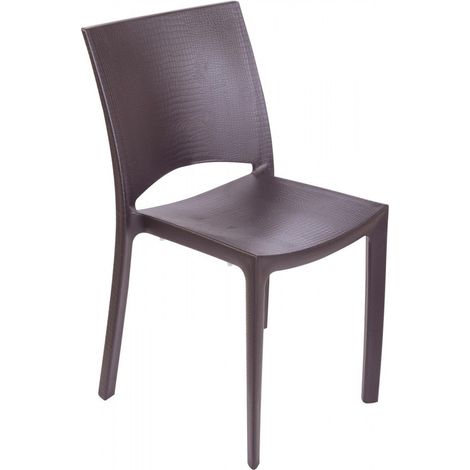 STOCK 24 SEDIE IN TECNOPOLIMERO COCCO - GRANDSOLEIL Colore: Moka (1/4)