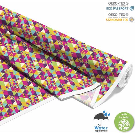 TISSUS DÉCORATIFS D'EXTÉRIEUR OXFORD - Motif triangles colorés I DX089 (1/5)