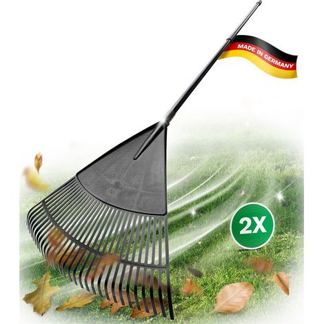 2x Novatool Gartenpflege-Sets Laubrechen mit Teleskopstiel