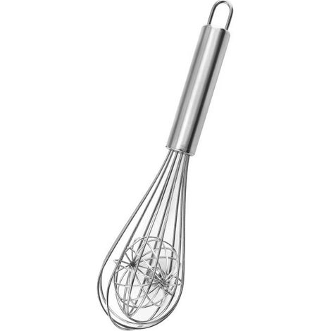 (Silber, 26 cm) Küchenbesen aus Edelstahl - Schneebesen für Gebäckkugeln (1/5)