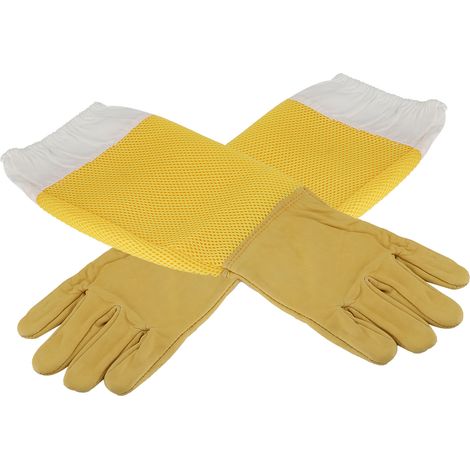 Gants d'apiculture respirants en peau de mouton, manches longues de protection, équipement d'apiculture (1/5)