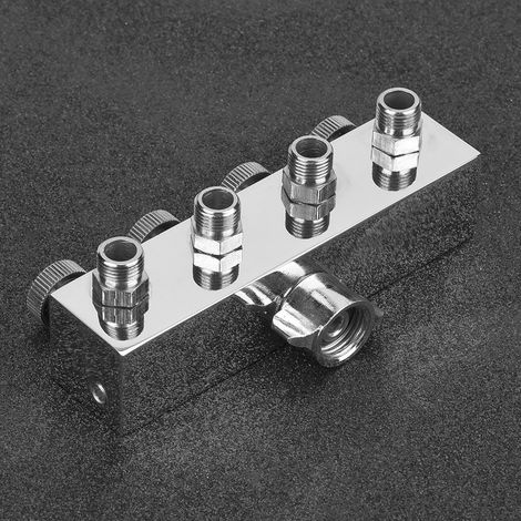 Diviseur de Boyau d'Air en Aluminium Réglable pour Aérographe - Connecteur Multifonction (1/4)