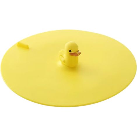 Round Yellow Silicone Drain Cover Protects Against Food Residue, Easy to Remove, for Bathtub and Kitchen Sink (1/5)