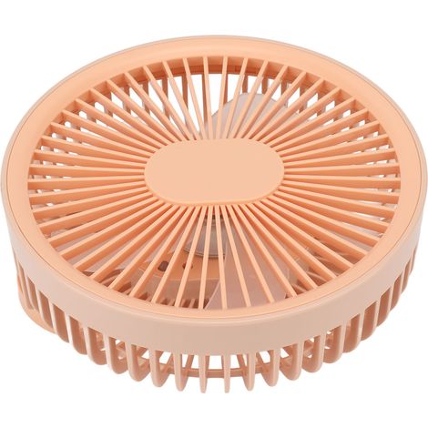 Ventilateur de plafond extérieur avec veilleuse 2 en 1, portable, rechargeable par USB, LED, rose, idéal pour la maison, la voiture, le bureau, le camping et les voyages. (1/5)