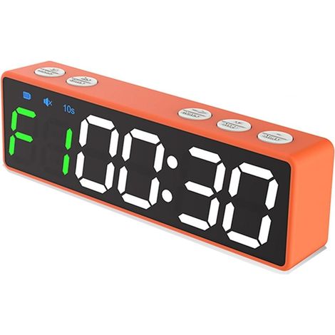 Grande horloge LED numérique surdimensionnée Minuterie de sport à affichage numérique magnétique, Rechargeable, horloge d'entraînement, multi-scènes, minuterie Led, équipement de Fitness à domicile Ét (1/5)