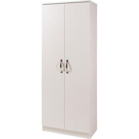 Armadio scarpiera 2 ante e 5 ripiani Gabriella 180 colore bianco frassinato (1/3)