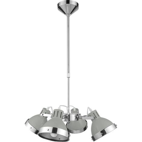 Premier Housewares 4 Light Grey Shades Pendant Light