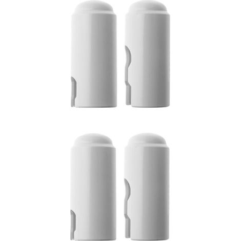 – Lot de 4 couvre-gonds en plastique blanc Ø18mm – Protection charnières pour fenêtres et portes – Hauteur 33mm – Finition esthétique RAL 9016 (1/2)