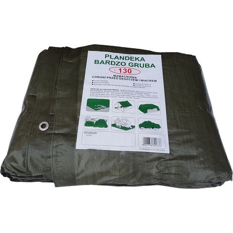 Lona verde de 6x10 m de espesor (130 g/m2) (1/2)
