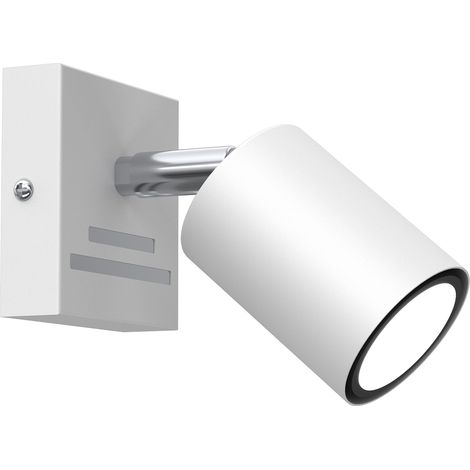 Spot mural/plafond orientable blanc/chrome GU10 Striper