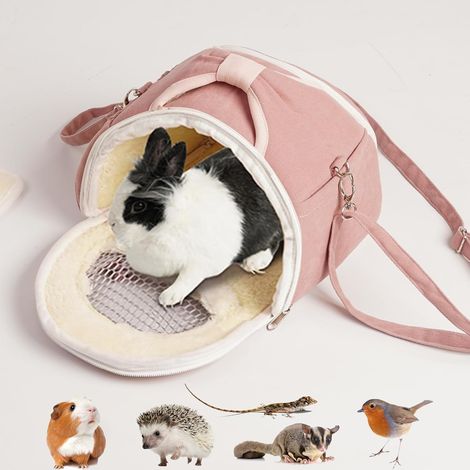 Borsa per il trasporto di porcellini d'India, borsa da viaggio per animali, traspirante, borsa da esterno per serpenti, cincillà, criceti, uccelli, conigli, ricci (1/5)