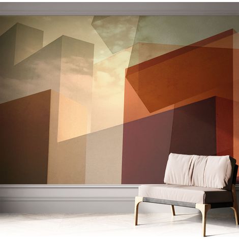 Fotomurale adesivo - parete decorativa - decorazione casa - stile moderno parete - Forme astratte 312x219 cm (1/5)