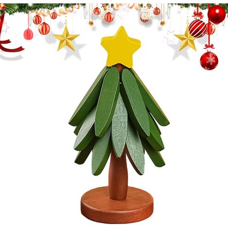 Dessous de plat pliable en bois naturel motif arbre, protection table cuisine buffet (1/4)
