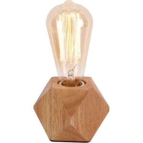 Petite lampe de table, protection des yeux pour étudiants, étude pour enfants, mini décoration artistique en bois, lampe de chevet de chambre à coucher, dortoir (1/5)