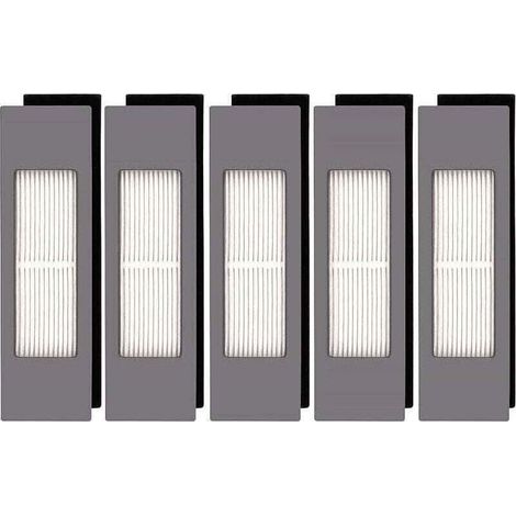 Filtres HEPA Compatibles pour Aspirateurs Robots Ecovacs DEEBOT Modèles N10 T8 AIVI Max T9 T5 N5 N7 N8 Pro - Lot de 5 Pièces (1/4)