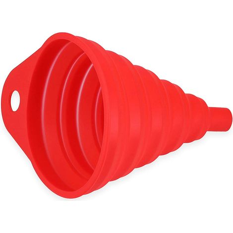 Entonnoir pliable en silicone pour bocaux, grand entonnoir pliable pour bocaux à large ouverture et bocaux standards, entonnoir à confiture et épices de qualité alimentaire (1/5)