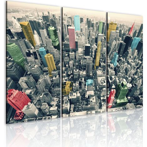 Quadro - New York: bianconero ma colorato - 90x60 (1/4)